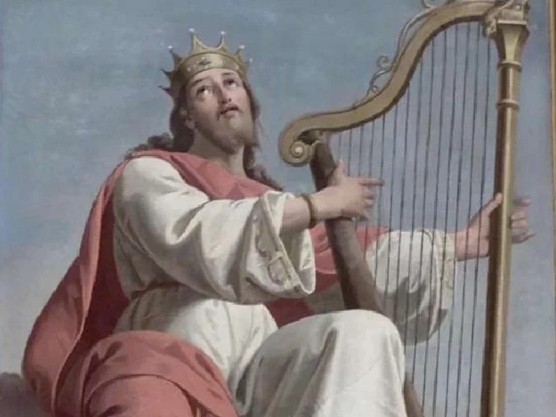 1838-Luigi Galizzi - Re Davide suona l'arpa